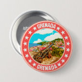 Grenada Ronde Button 7,6 Cm (Voorkant /achterkant)