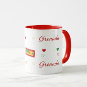 Grenada Roots Pattern Mug | Caribbean Flag (Devant droit)