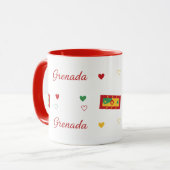 Grenada Roots Pattern Mug | Caribbean Flag (Devant gauche)
