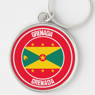 Grenada Round Emblem Sleutelhanger