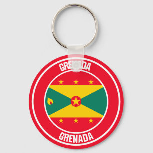 Grenada Round Emblem Sleutelhanger