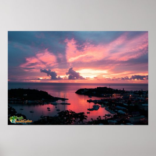 Grenada Sunset Poster (Voorkant)