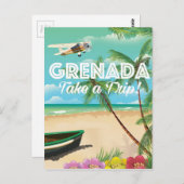 Grenada  Vacation Travel Poster Briefkaart (Voorkant / Achterkant)