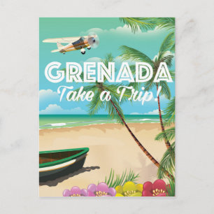 Grenada  Vacation Travel Poster Briefkaart