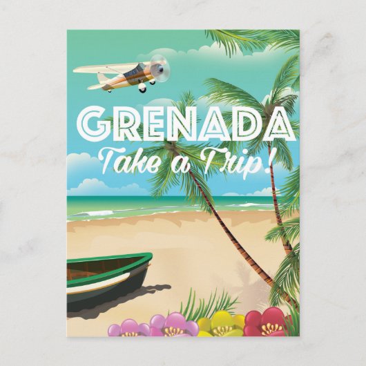 Grenada  Vacation Travel Poster Briefkaart (Voorkant)