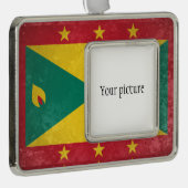 Grenada Verzilverd Kader Ornament (Rechts)