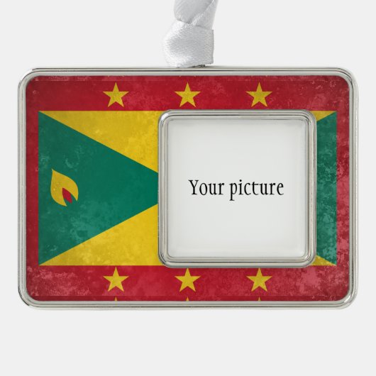 Grenada Verzilverd Kader Ornament (Voorkant)
