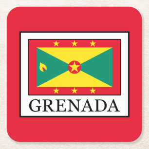 Grenada Vierkante Kartonnen Onderzetter