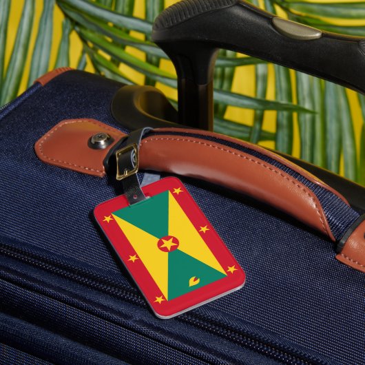 Grenada vlag bagagelabel (Voorkant Insitu 1)