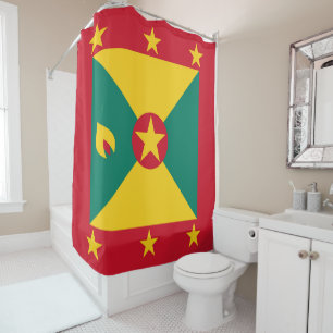 Grenada vlag douchegordijn