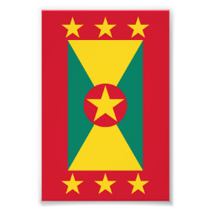 Grenada vlag foto afdruk