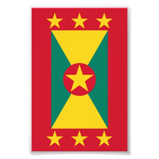 Grenada vlag foto afdruk (Voorkant)