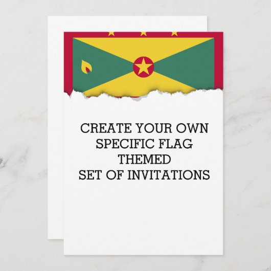 Grenada Vlag Kaart (Voorkant / Achterkant)