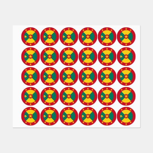 Grenada vlag labels (Vel)