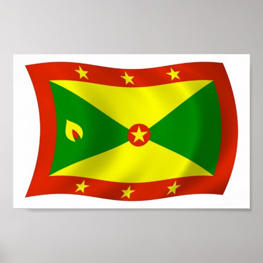 Grenada Vlag Poster Print (Voorkant)