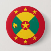 Grenada vlag ronde button 7,6 cm (Voorkant)