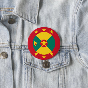 Grenada vlag ronde button 7,6 cm