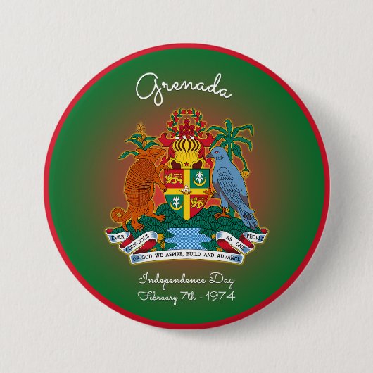 Grenada wapenstilstand ronde button 7,6 cm (Voorkant)
