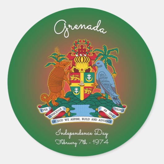 Grenada wapenstilstand ronde sticker (Voorkant)