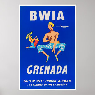 Grenade Art Art des Caraïbes Impression Affiche de