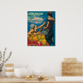 Grenade, Espagne, deux filles, affiche de voyage v (Cuisine)