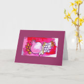 Grenade et carte de salutation/note de raisin (Fleur jaune)