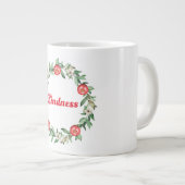 Grenade florale rose Jumbo Kindness Mug (Devant droit)