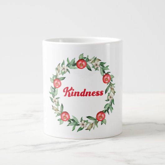 Grenade florale rose Jumbo Kindness Mug (Devant)