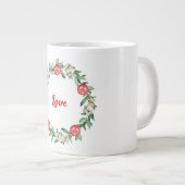 Grenade florale rose Jumbo Love Mug (Devant droit)