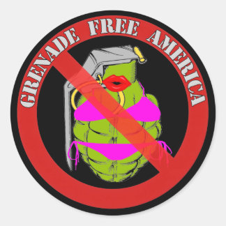 Grenade Free America Ronde Sticker