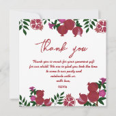 Grenade Fruit frais Carte de remerciements d'anniv (Devant)