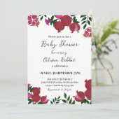 Grenade rouge Invitation de fête pour bébé d'hume (Debout devant)