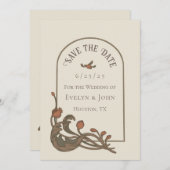 Grenade vintage Enregistrer la carte Date (Devant / Derrière)