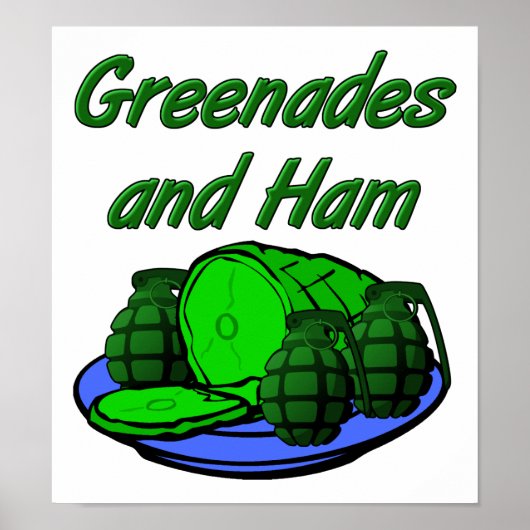 Grenades en Ham Funny Poster (Voorkant)