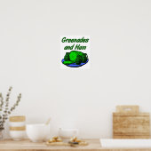 Grenades et jambon affiche drôle (Cuisine)
