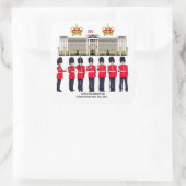 Grenadier Guards op Parade Coronation Vierkante Sticker (Tas)