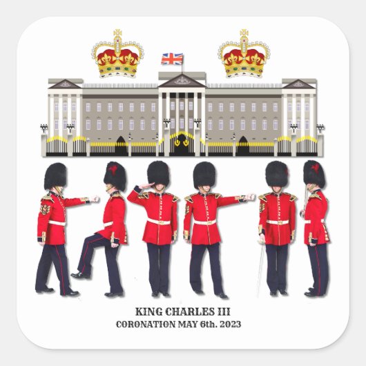 Grenadier Guards op Parade Square Sticker (Voorkant)