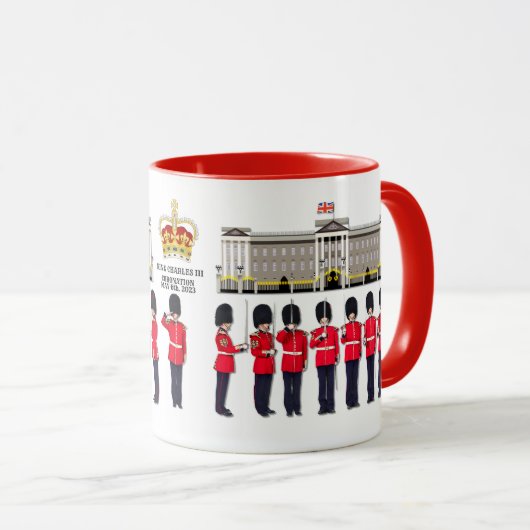 Grenadier Guards sur la Mug du couronnement de déf (Devant droit)