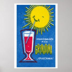 Grenadine-drank Zon - Luciferdoosje Print - Esthet