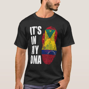 Grenadische en Venezolaanse mix DNA-vlag erfgoed T T-shirt