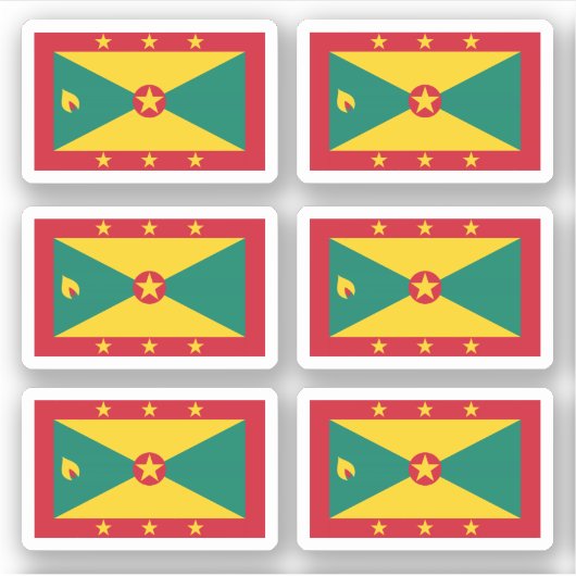 Grenadische vlag sticker (Voorkant)