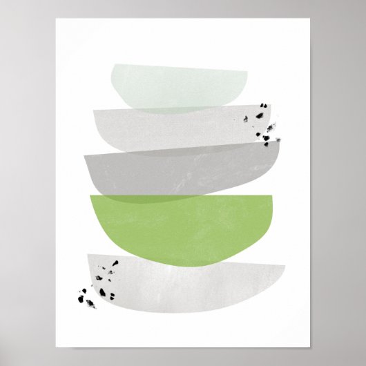 grenery abstract, minimum poster print (Devant)