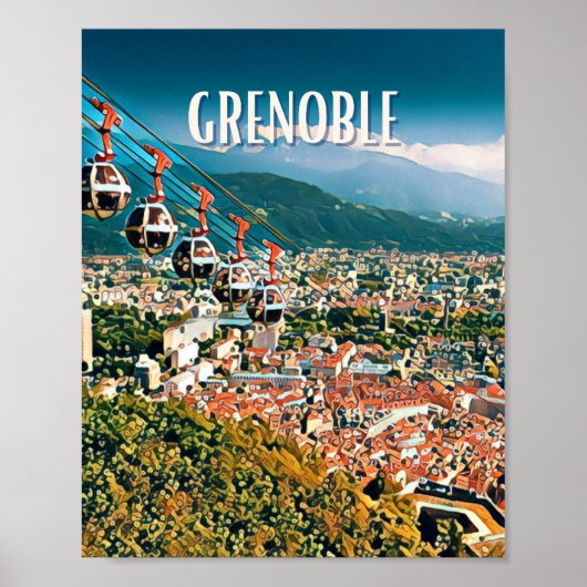 Grenoble Foto van Vintage Poster (Voorkant)