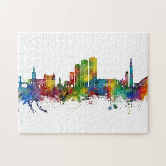 Grenoble France Skyline Legpuzzel (Horizontaal)