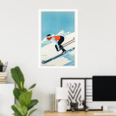 Grenoble France Vintage Ski Poster (Bureau à domicile)