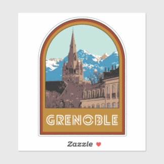 Grenoble ville France est mon fière ville Sticker