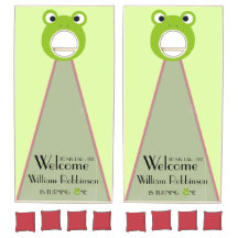Grenouille 1er anniversaire bienvenue Cornhole Set