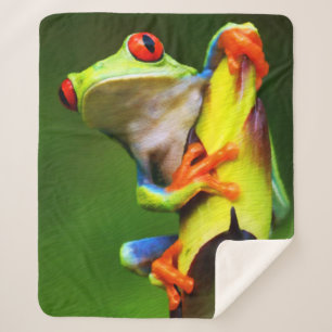 Grenouille 2 couvertures en polaire Sherpa