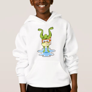 Grenouille à la plongée avec tuba