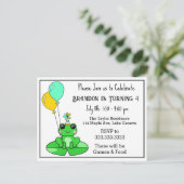 Grenouille à thème Invitations d'anniversaire (Debout devant)